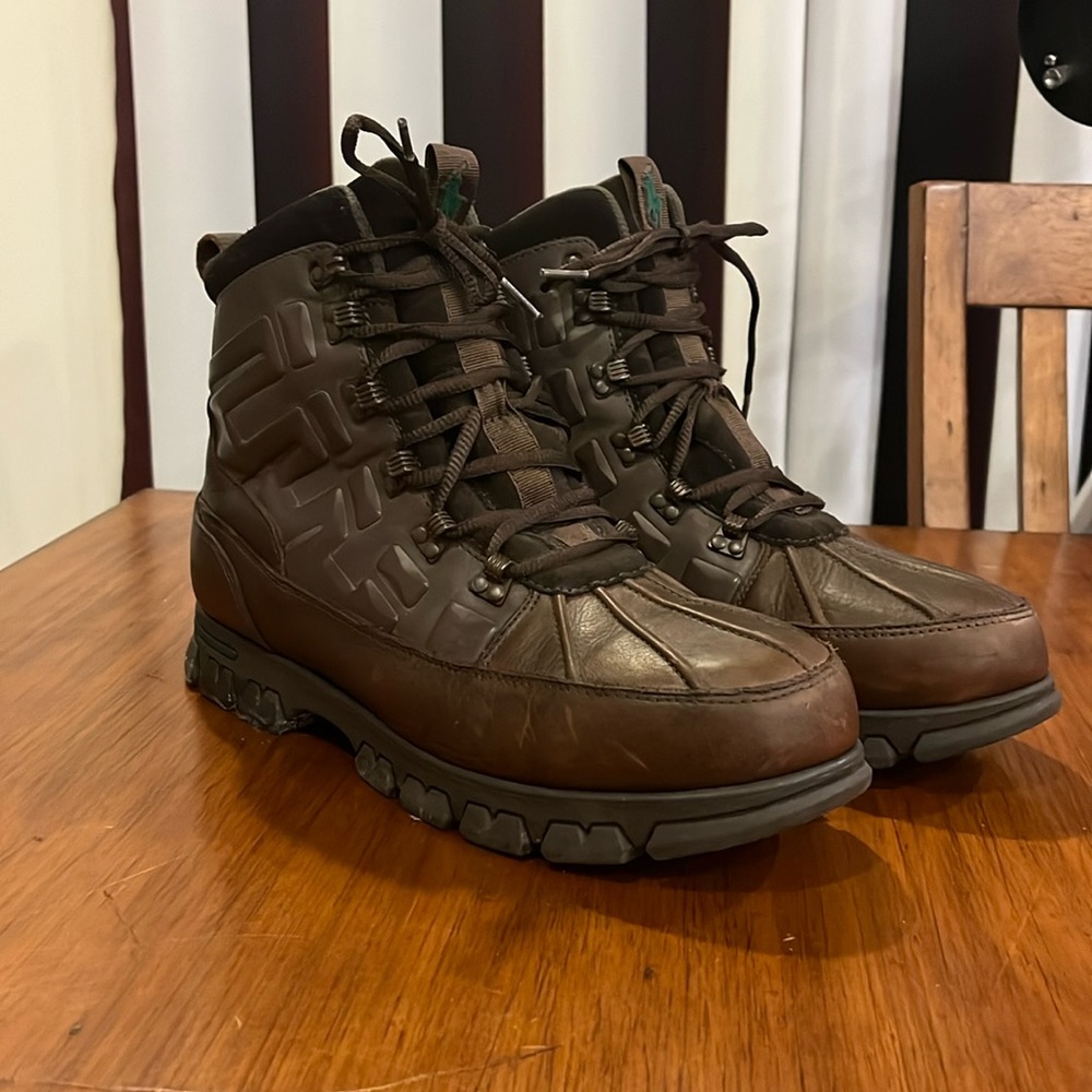 Polo Ralph Lauren Delton Winter Boots brown Mens Size 12